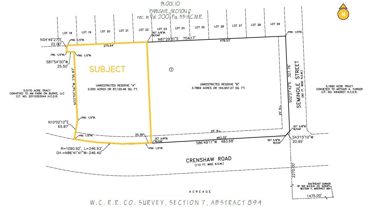 4319 Crenshaw Rd, Pasadena, TX à vendre Plan de site- Image 1 de 2