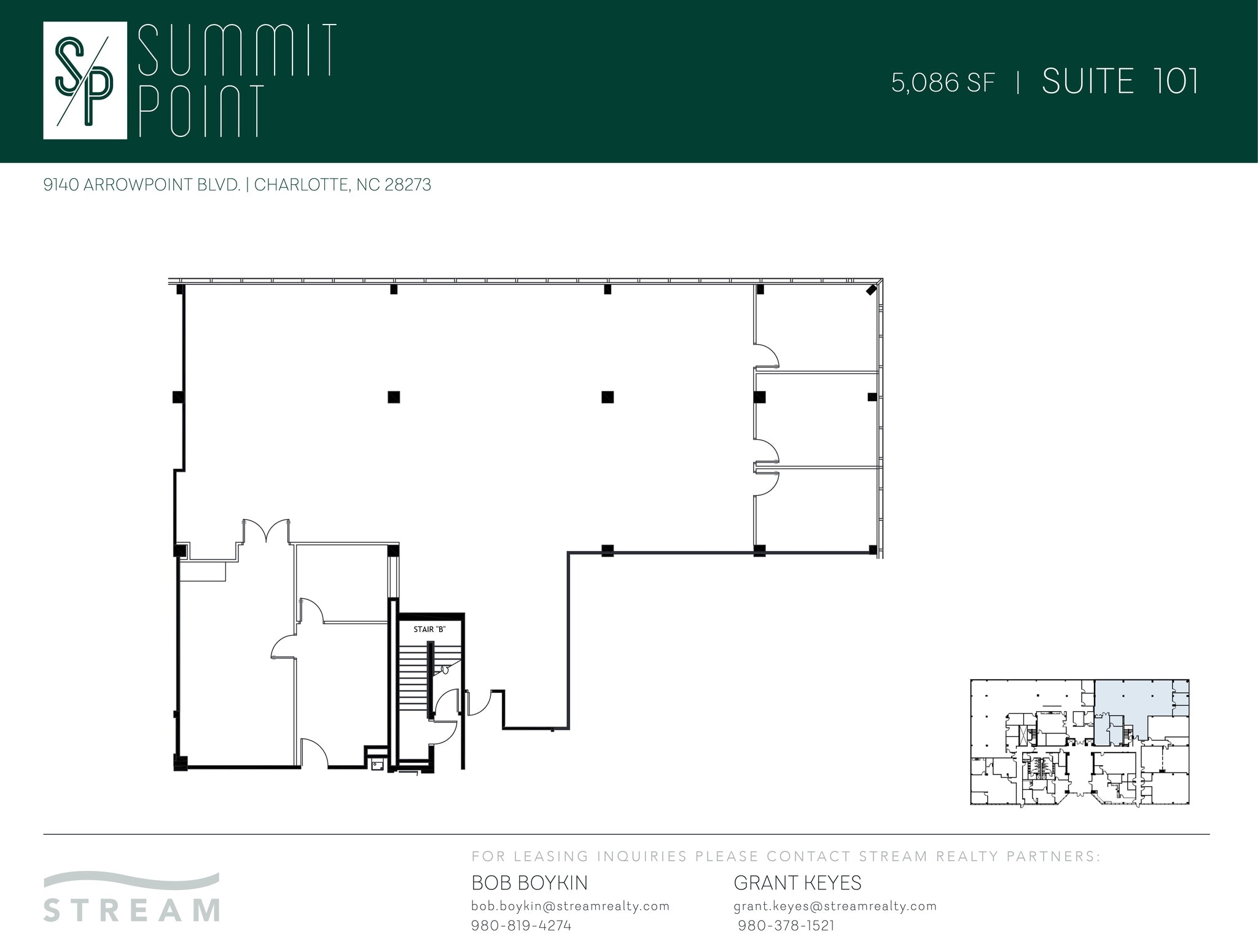 9144 Arrowpoint Blvd, Charlotte, NC for lease Site Plan- Image 1 of 6