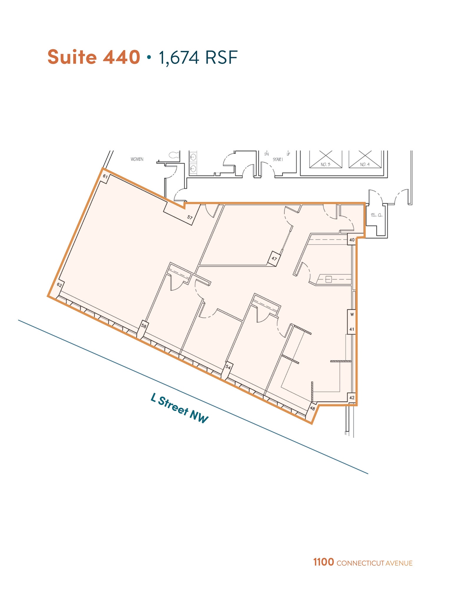 1100 Connecticut Ave NW, Washington, DC à louer Plan d’étage- Image 1 de 4