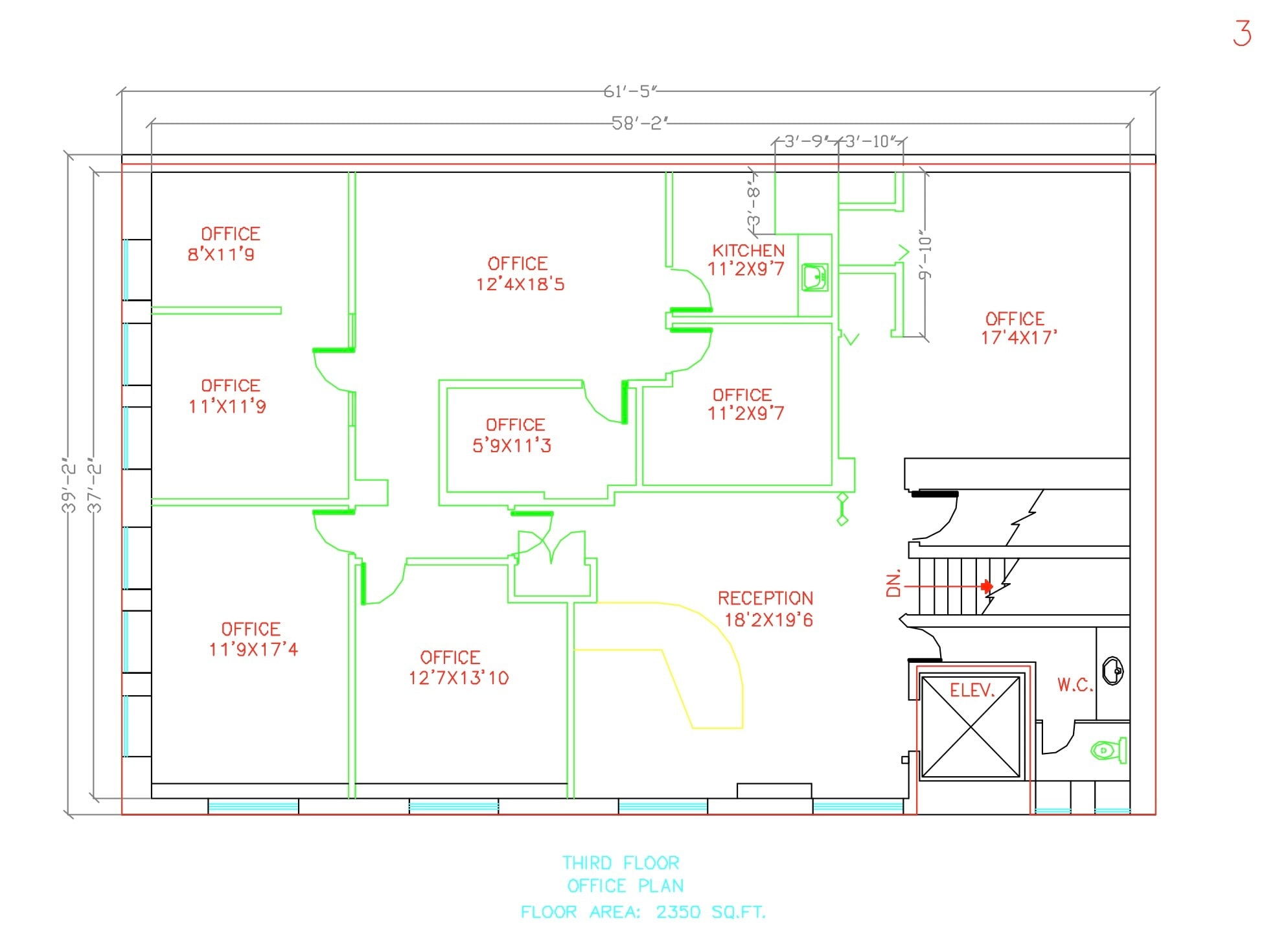 381-383 Rue Notre-Dame O, Montréal, QC à louer Plan d’étage- Image 1 de 1