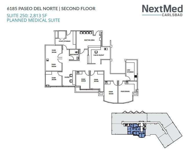 6183 Paseo del Norte, Carlsbad, CA for lease Floor Plan- Image 1 of 1