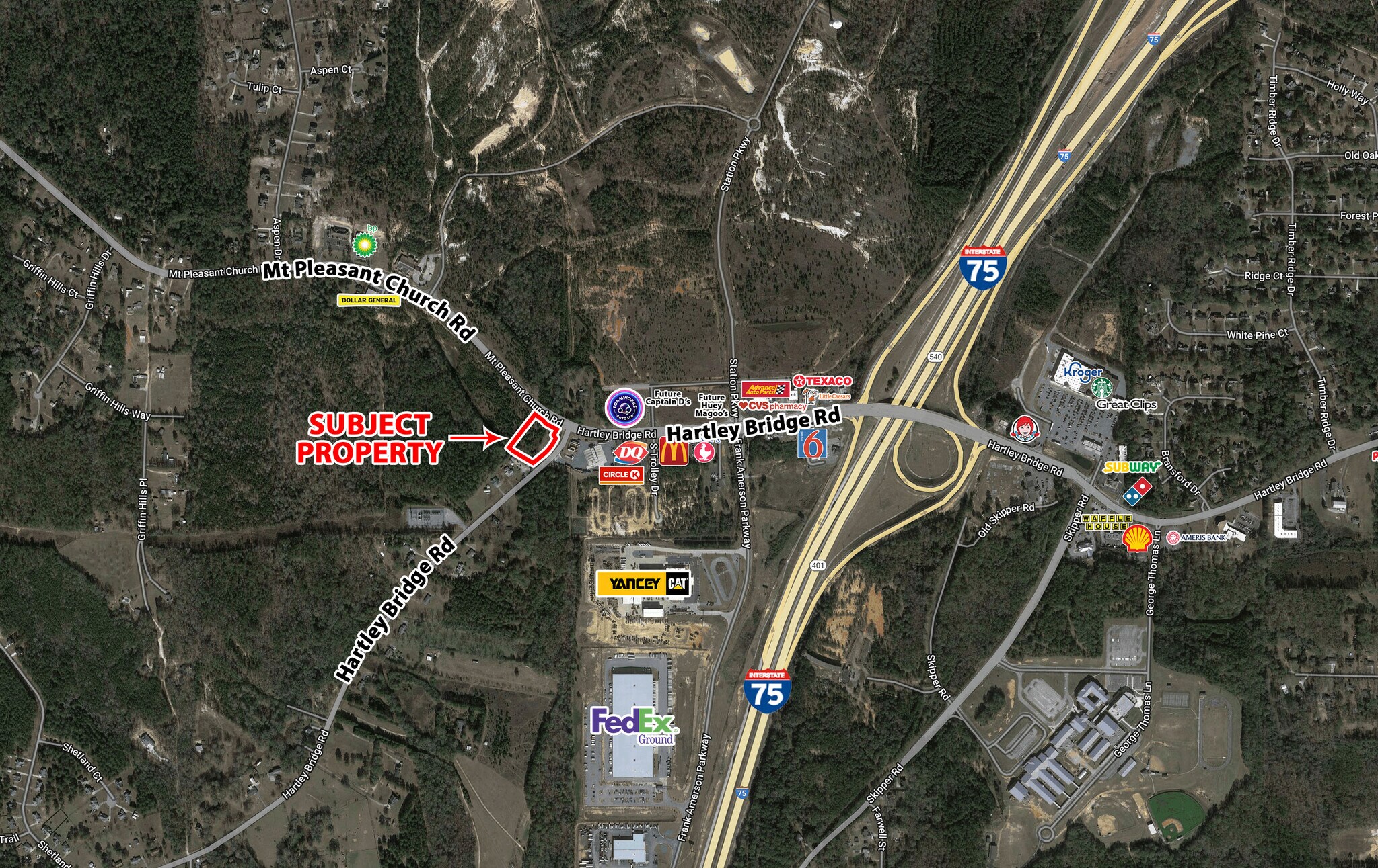4740 Mount Pleasant Church Rd, Macon-Bibb, GA à vendre Aérien- Image 1 de 3