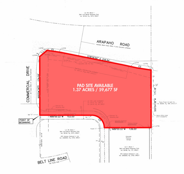 15150 Commercial Dr, Addison, TX for lease - Plat Map - Image 3 of 4