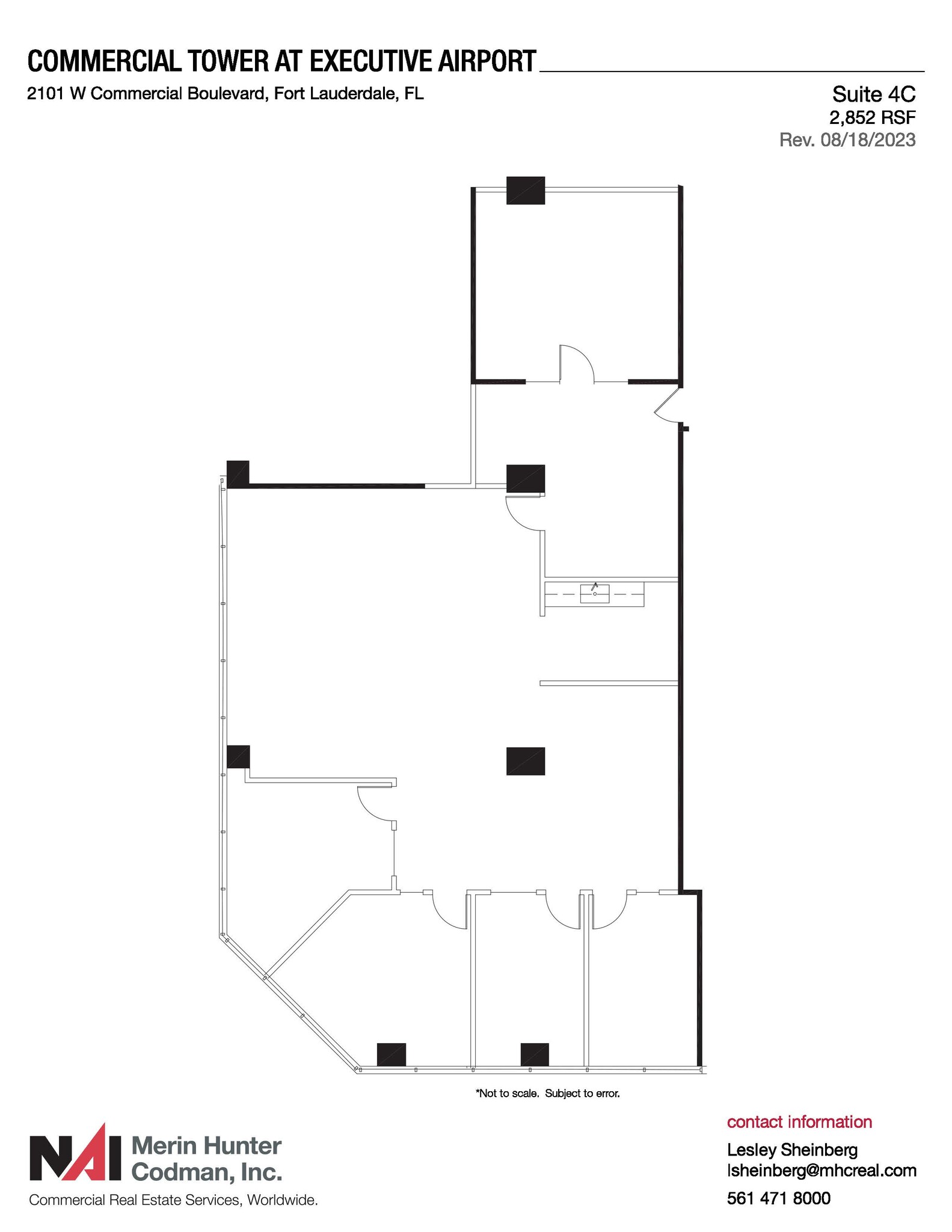 2101 W Commercial Blvd, Fort Lauderdale, FL à louer Plan d  tage- Image 1 de 3