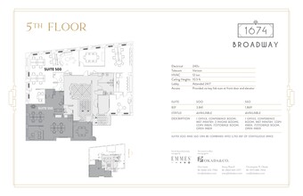 1674 Broadway, New York, NY à louer Plan de site- Image 1 de 1