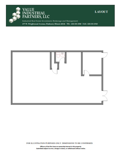 245 W Roosevelt Rd, West Chicago, IL à louer Plan d’étage- Image 1 de 2