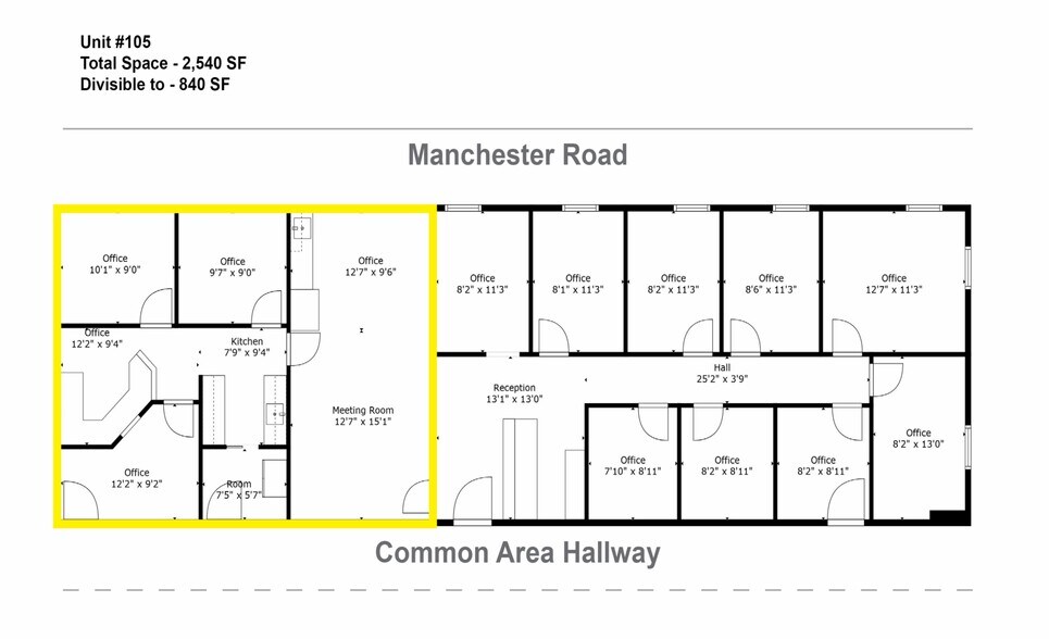 416 E Roosevelt Rd, Wheaton, IL à louer - Plan d’étage - Image 3 de 10