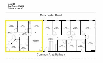 416 E Roosevelt Rd, Wheaton, IL à louer Plan d’étage- Image 1 de 1