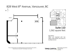 828 W 8th Ave, Vancouver, BC for lease Site Plan- Image 1 of 1