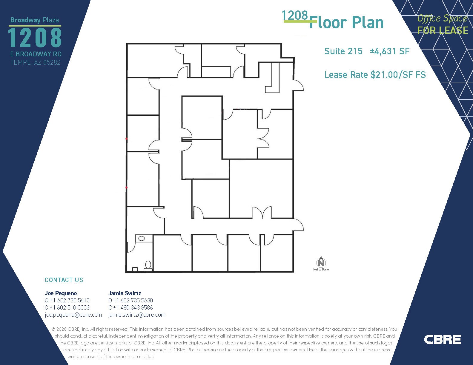 1232 E Broadway Rd, Tempe, AZ for lease Floor Plan- Image 1 of 1