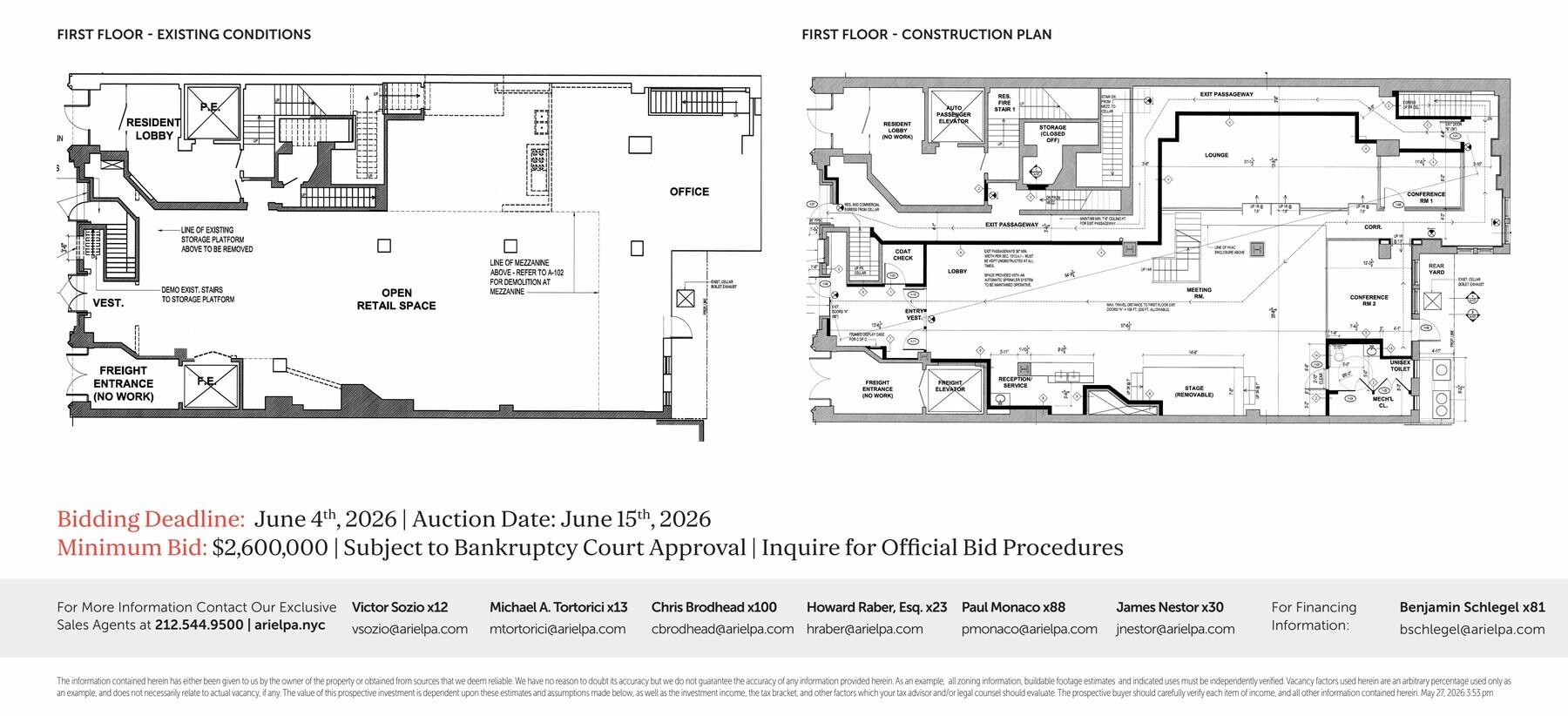 105-107 E 16th St, New York, NY 10003 - Unit Comm - - Floor Plan - Image 1 of 2