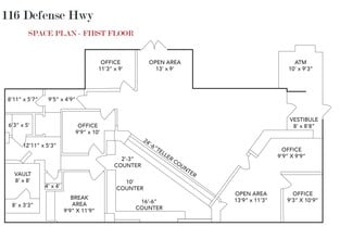 116 Defense Hwy, Annapolis, MD à louer Plan d’étage- Image 1 de 1