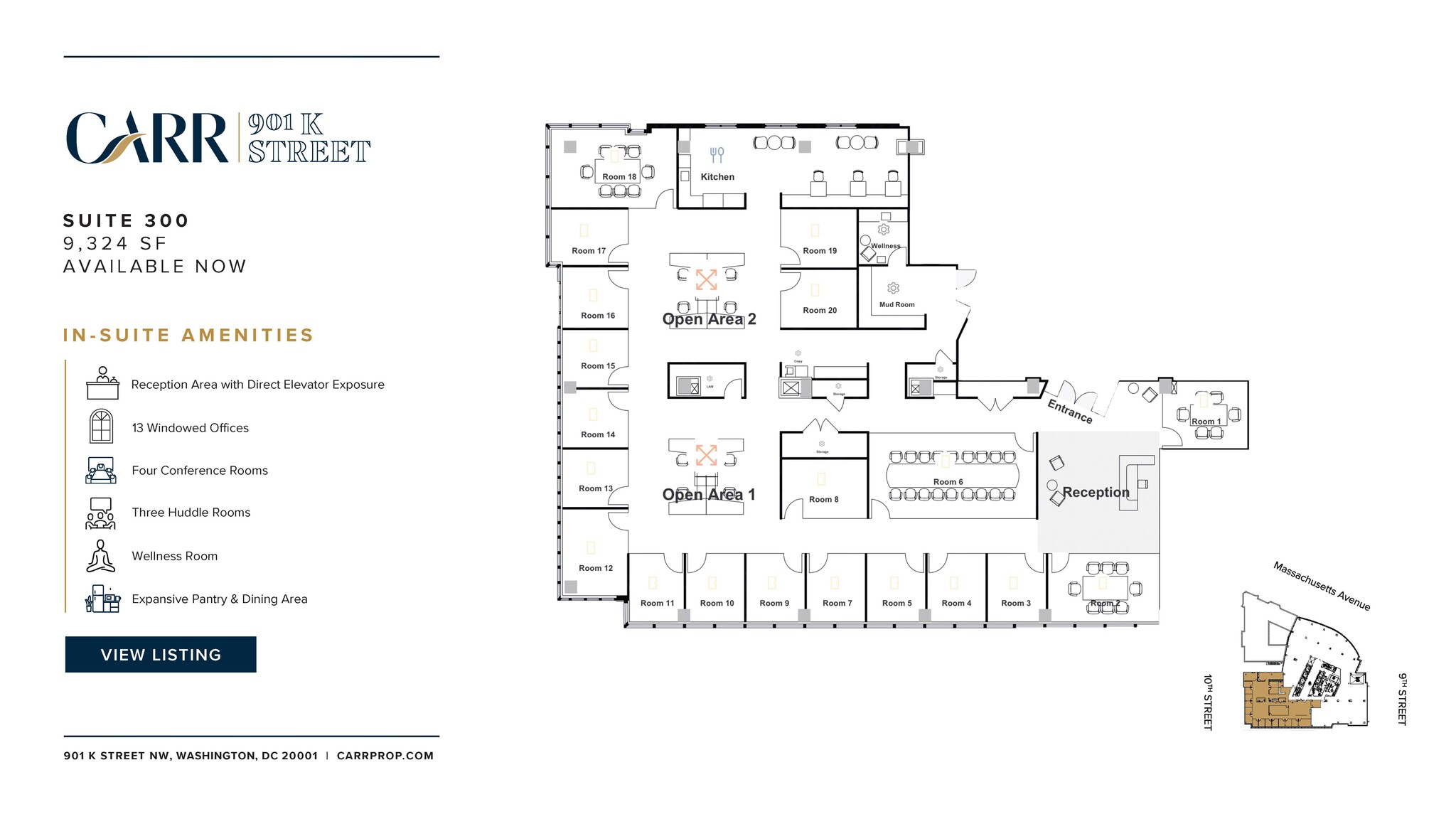 901 K St NW, Washington, DC for lease Floor Plan- Image 1 of 5