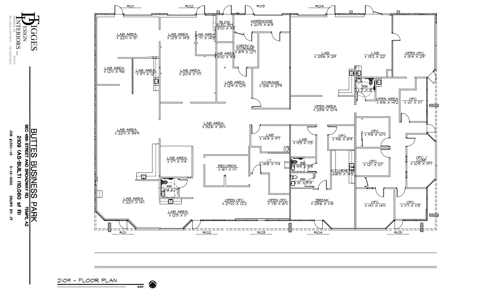 2105 S 48th St, Tempe, AZ for lease Floor Plan- Image 1 of 1