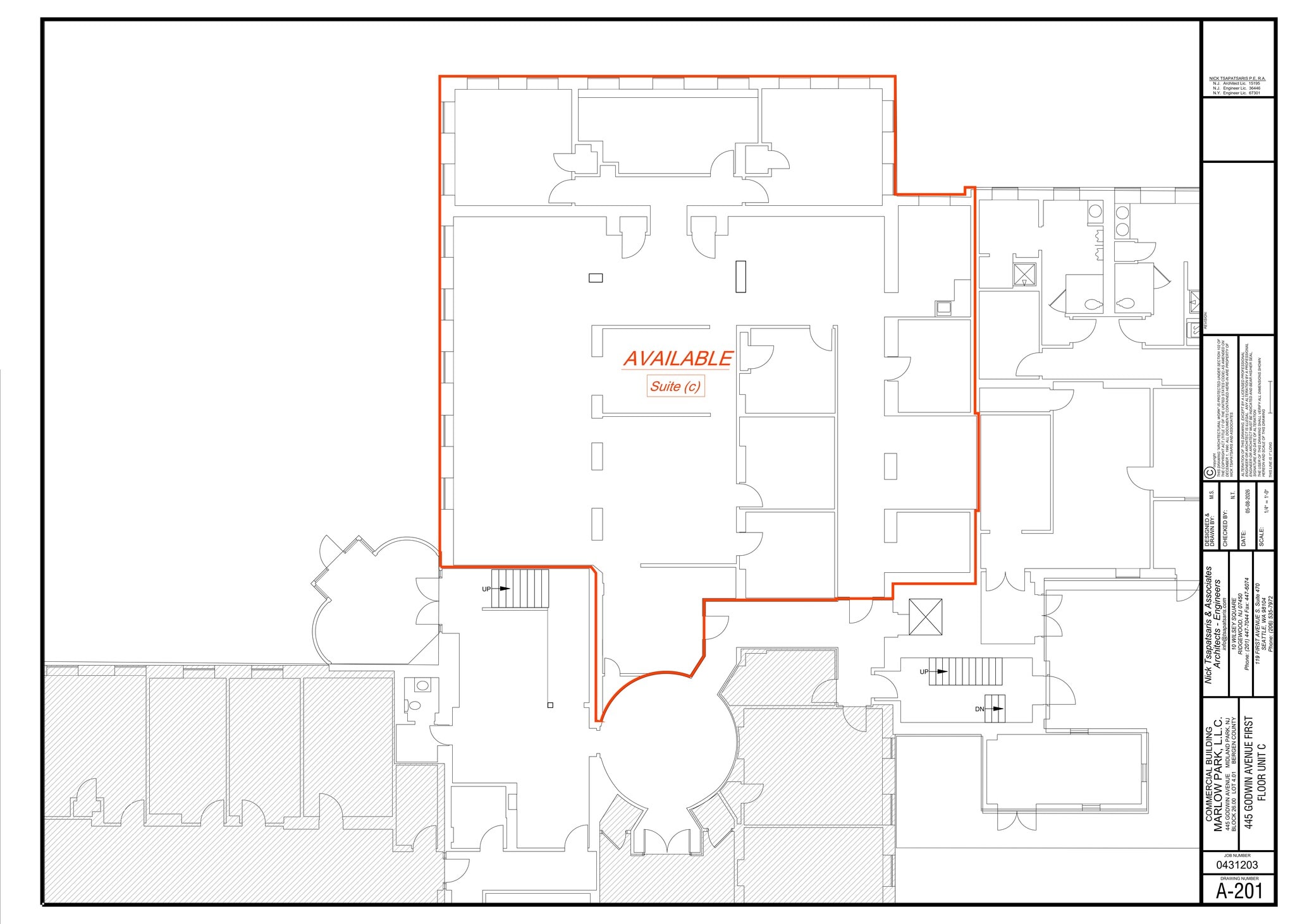445 Godwin Ave, Midland Park, NJ à louer Plan de site- Image 1 de 8
