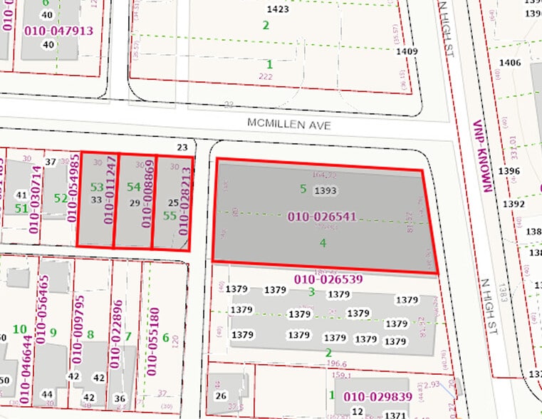 1393 N High St, Columbus, OH for sale - Plat Map - Image 3 of 9
