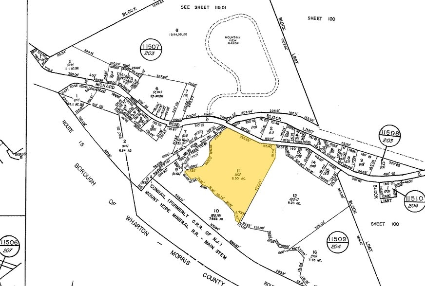 315-319 Richard Mine Rd, Wharton, NJ for lease - Plat Map - Image 2 of 6