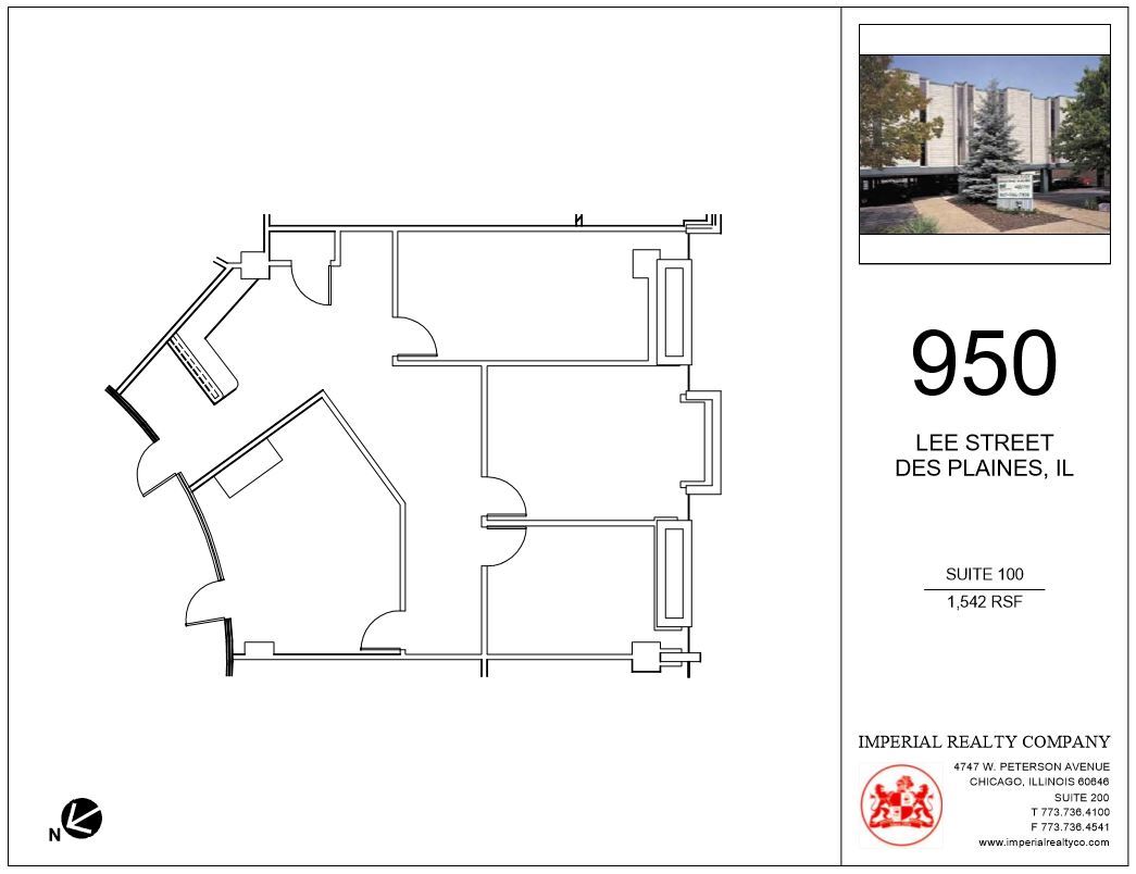 950 Lee St, Des Plaines, IL à louer Plan d  tage- Image 1 de 5