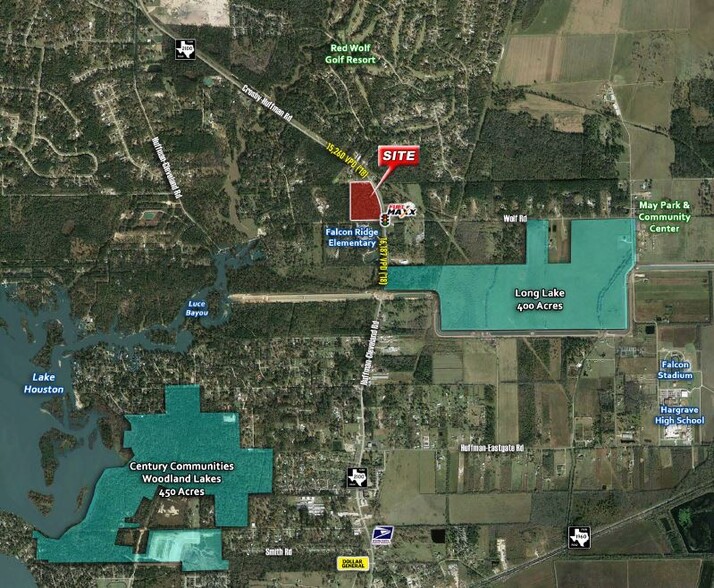 Fm 2100 & Huffman Cleveland Rd, Huffman, TX for sale - Aerial - Image 1 of 1