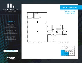 1301 W 22nd St, Oak Brook, IL for lease Floor Plan- Image 1 of 2