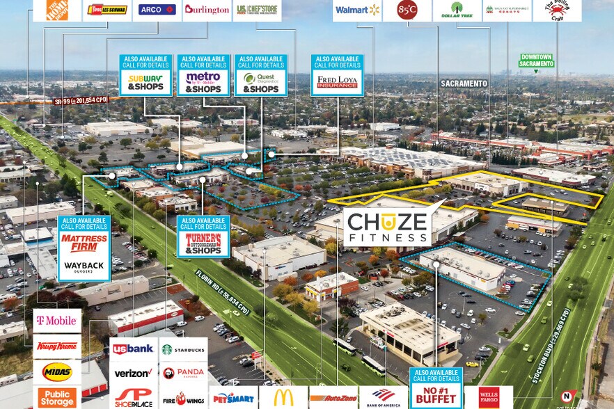 6061 Florin Rd, Sacramento, CA à vendre - Aérien - Image 2 de 6