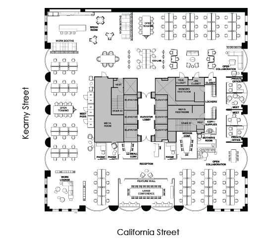 580 California St, San Francisco, CA for lease Floor Plan- Image 1 of 1