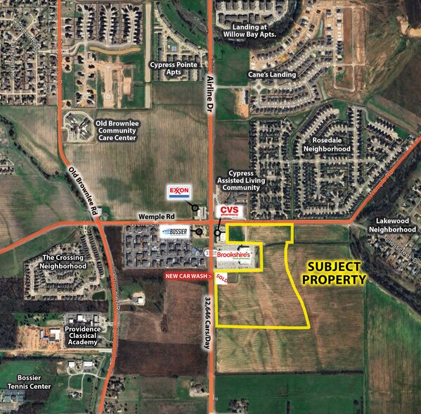 Airline Drive-26 Acres, Bossier City, LA à vendre - Photo du bâtiment - Image 1 de 5