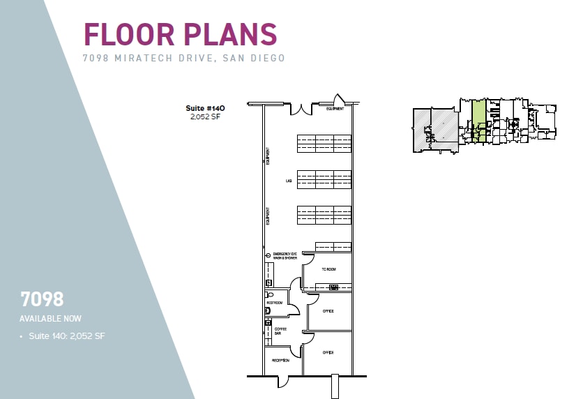 7090 Miratech Dr, San Diego, CA for lease Floor Plan- Image 1 of 1