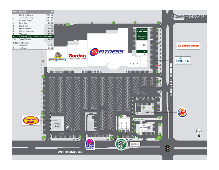 12523-12589 Westheimer Rd, Houston, TX à louer - Plan de site - Image 2 de 8