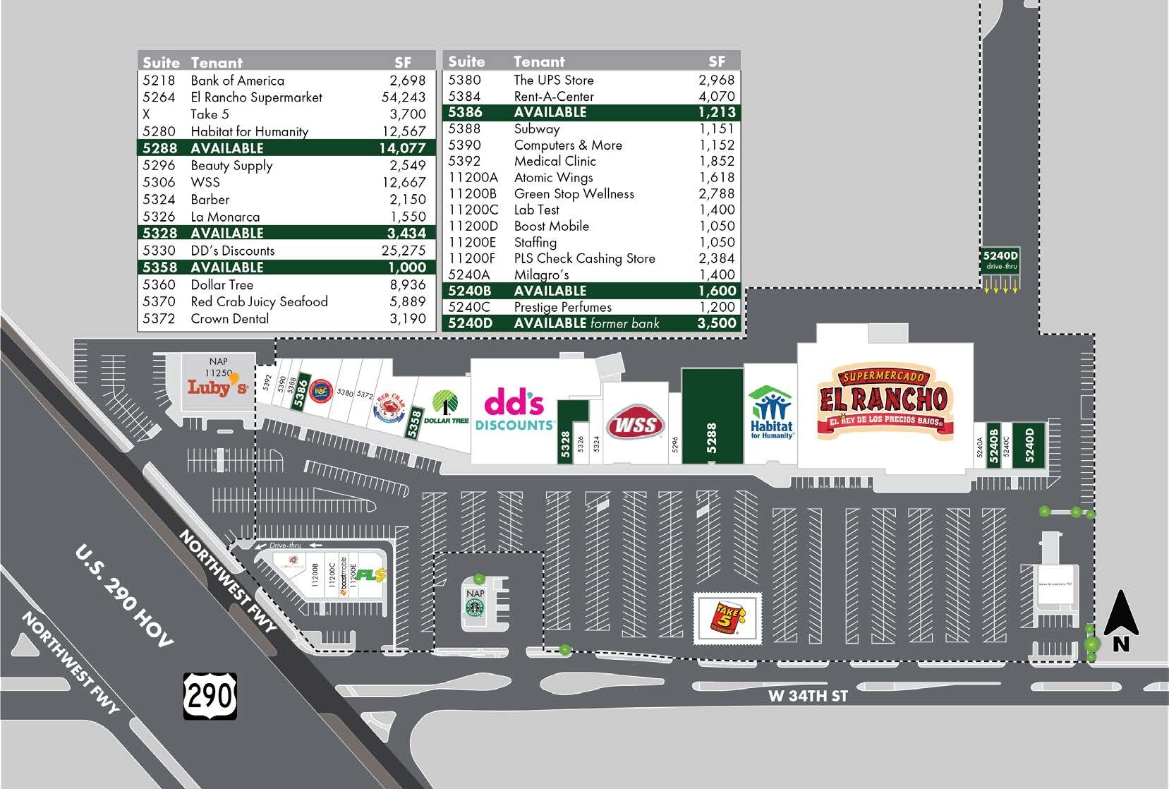 5240-5392 W 34th St, Houston, TX for lease Site Plan- Image 1 of 1