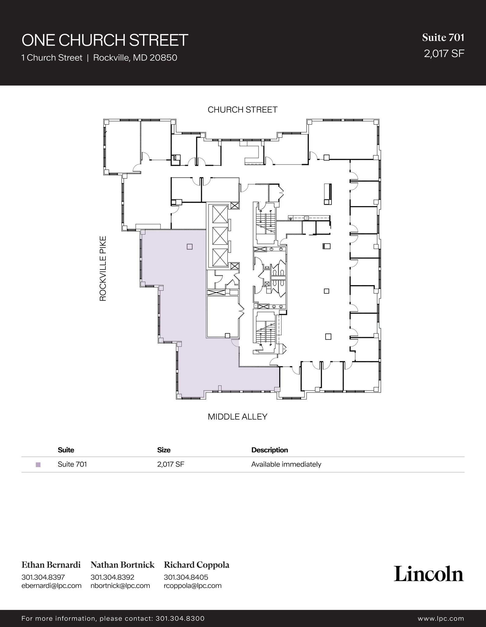 1 Church St, Rockville, MD for lease Floor Plan- Image 1 of 1
