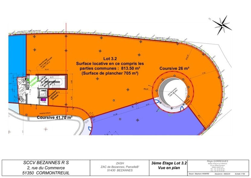 Office in Bezannes for lease - Site Plan - Image 2 of 2