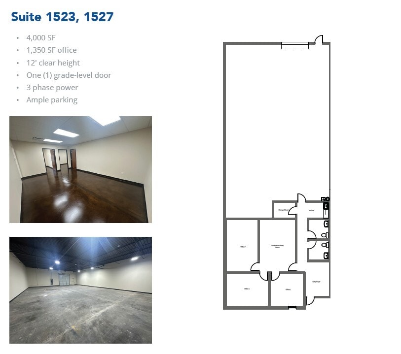 1509-1521 Central Park Dr, Hurst, TX à louer Plan d’étage- Image 1 de 1
