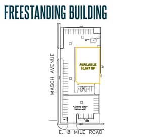 Plus de détails pour 4803 E 8 Mile Rd, Warren, MI - Commerce de détail à louer