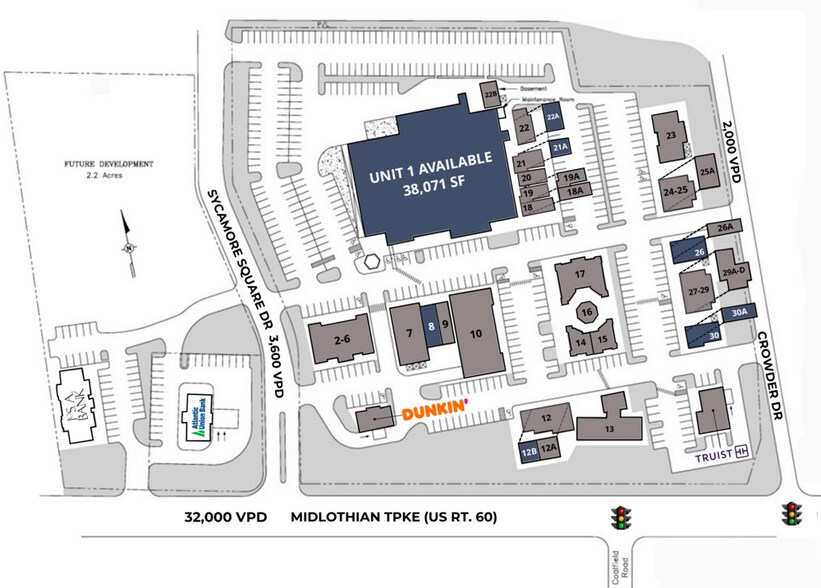 1220 Sycamore Sq, Midlothian, VA à louer - Photo du bâtiment - Image 2 de 49