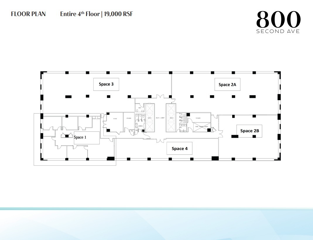 800 Second Ave, New York, NY 10017 - Unité 4th -  - Plan d’étage - Image 1 of 1