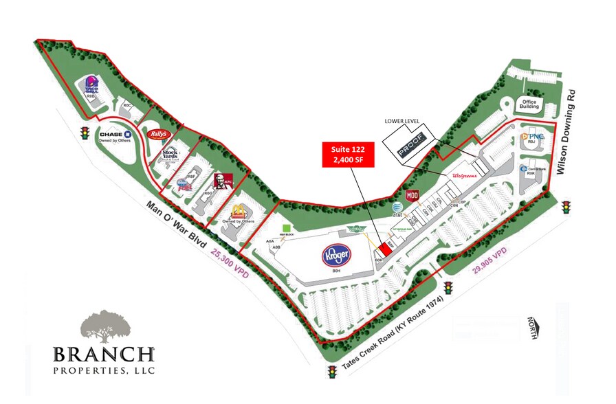 4101-4191 Tates Creek Centre Dr, Lexington, KY à louer - Plan de site - Image 2 de 17