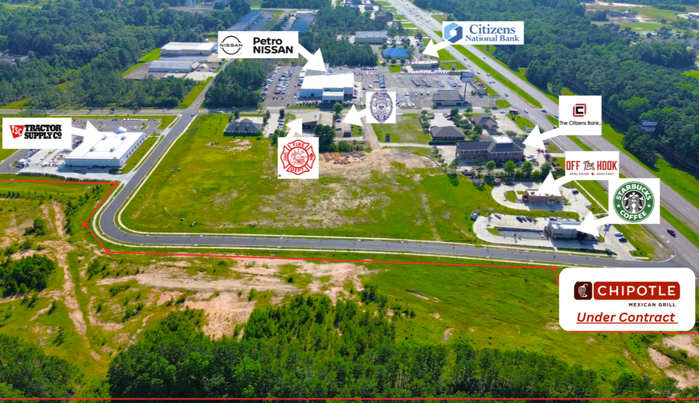 Highway 98 & Lamar Blvd, Hattiesburg, MS for sale - Aerial - Image 2 of 6