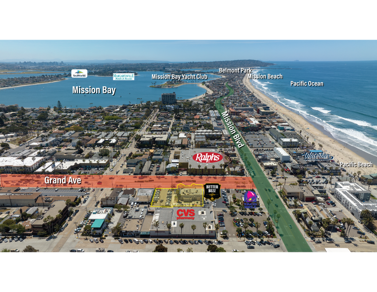 856 Grand Ave, San Diego, CA for lease - Aerial - Image 2 of 3
