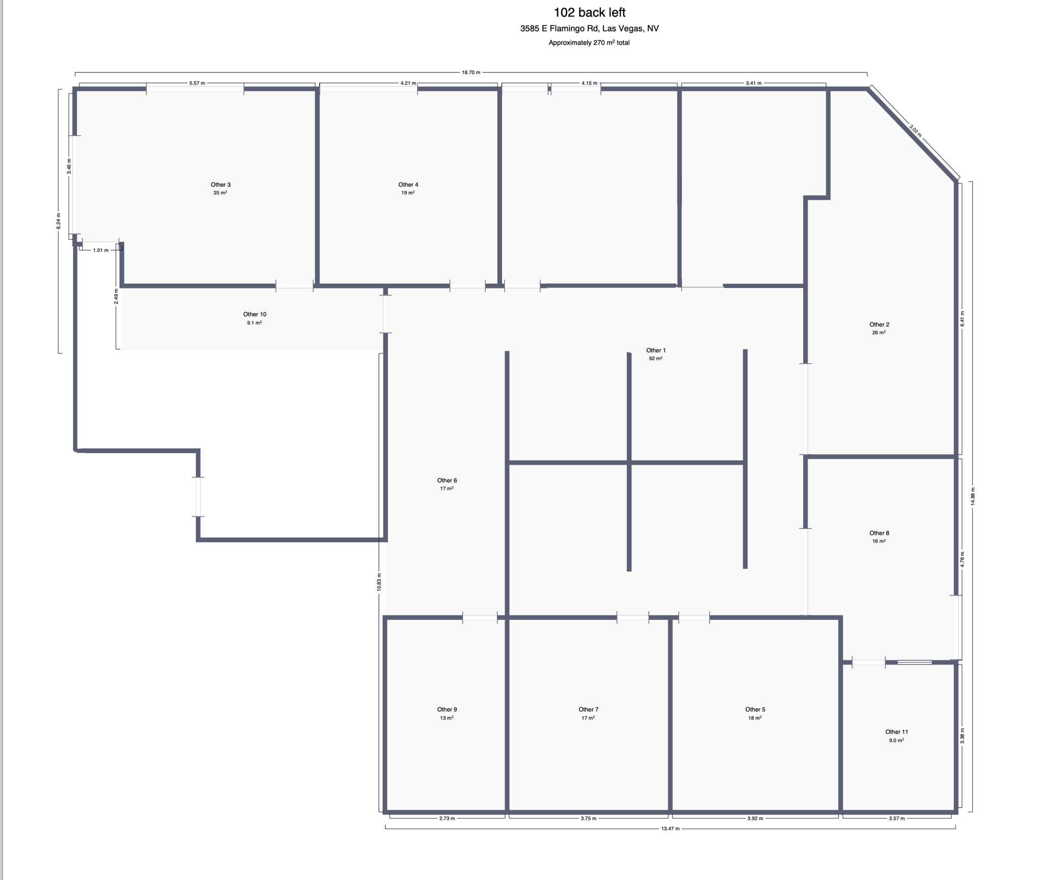 3585 E Flamingo Rd, Las Vegas, NV for lease Floor Plan- Image 1 of 8