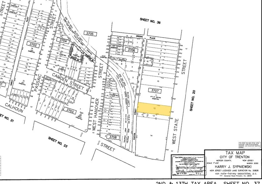 224 W State St, Trenton, NJ à louer - Plan cadastral - Image 2 de 2