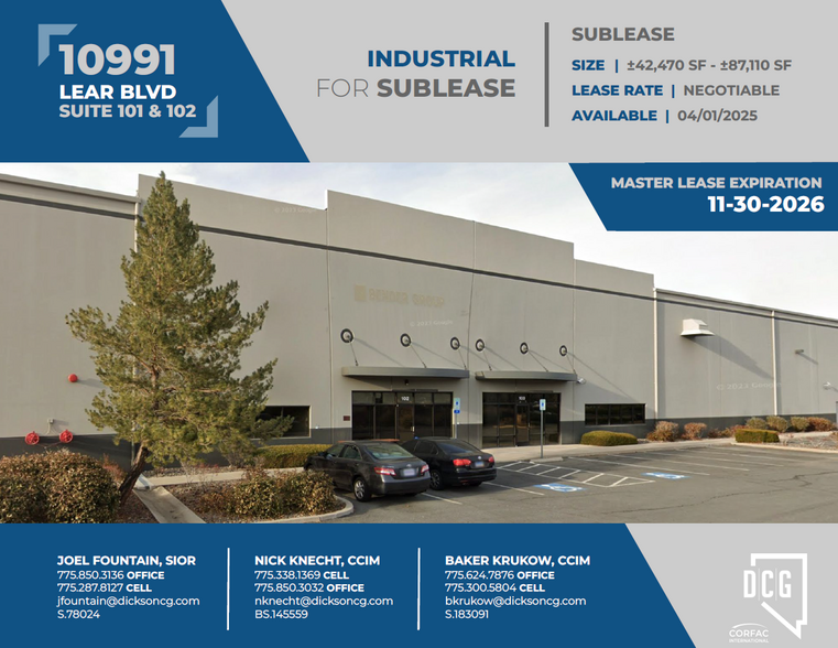 10991 Lear Blvd, Reno, NV for lease - Building Photo - Image 1 of 3