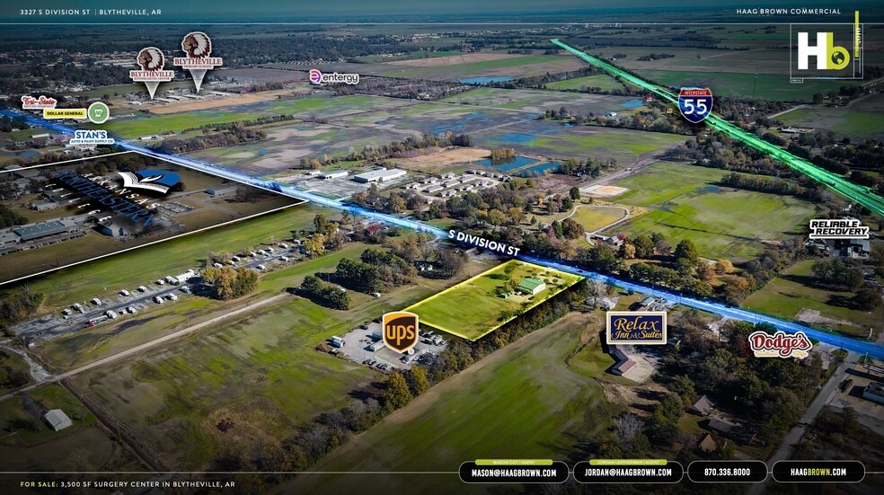 3327 S Division St, Blytheville, AR à vendre - Aérien - Image 3 de 5