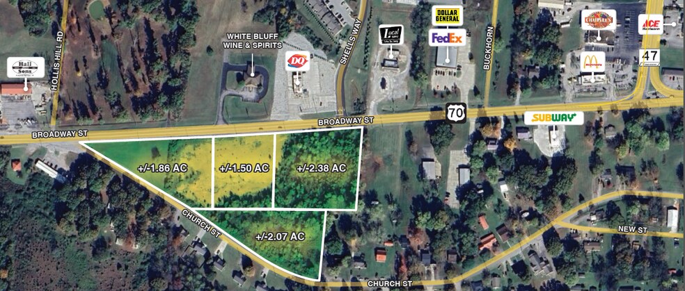 Highway 70 E., White Bluff, TN à vendre - Aérien - Image 2 de 2