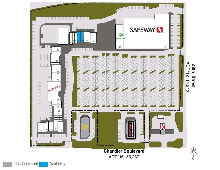 4001-4025 S 40th St, Phoenix, AZ for lease - Site Plan - Image 2 of 5