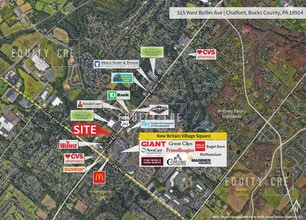 515 W Butler Ave, Chalfont, PA - Aerial  map view