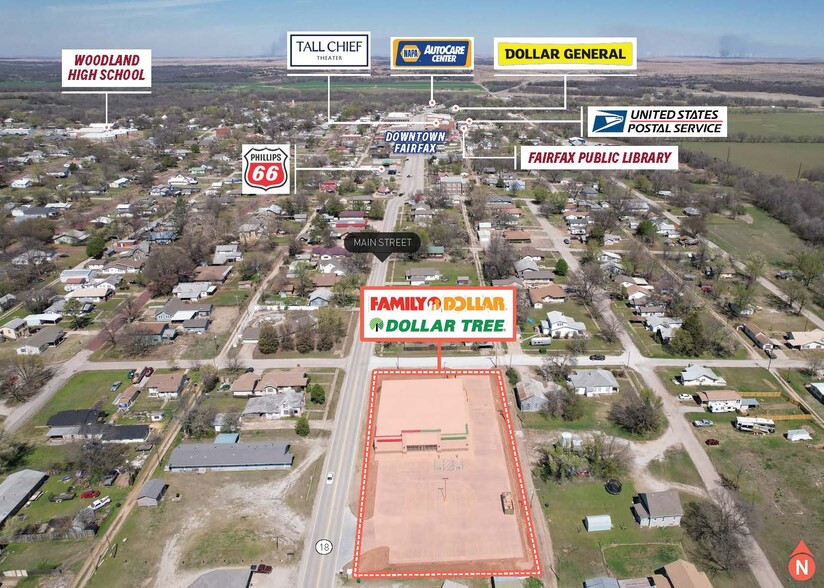 500 S Main St, Fairfax, OK for sale - Aerial - Image 3 of 5