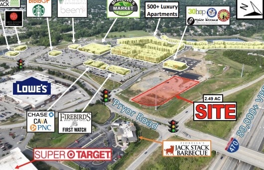 1010 NW Pryor Rd, Lee's Summit, MO à louer - Aérien - Image 3 de 5