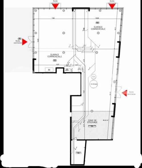 Commerce de détail dans Merignac à louer - Plan d’étage - Image 1 de 2