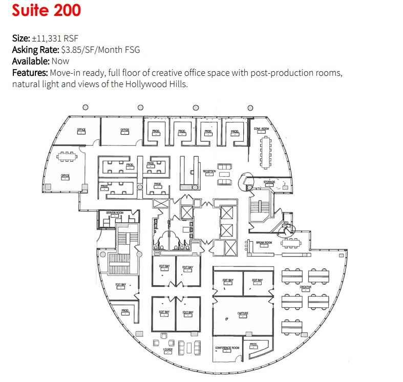 7920 W Sunset Blvd, Los Angeles, CA à louer Plan d’étage- Image 1 de 5